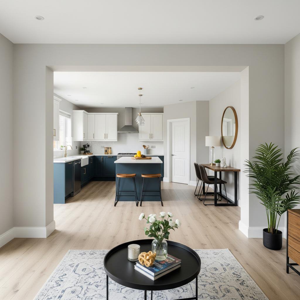 Modern Living Room Knock Through Wall
